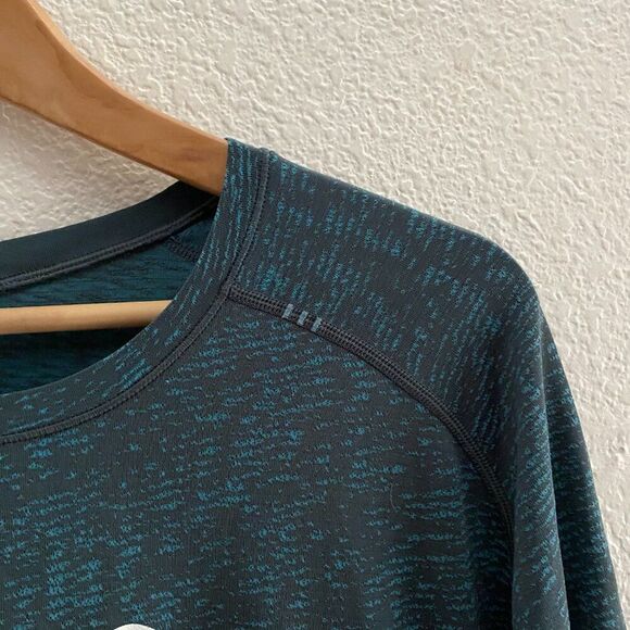 Lululemon x Peloton Short Sleeve T-Shirt Men's 2XL Green Gray Cycling Fitness - Picture 2 of 4